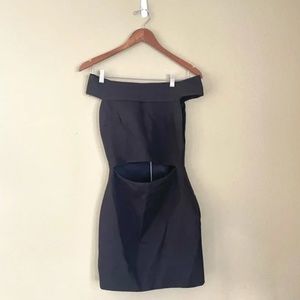 Bec & Bridge Black Off The Shoulder Cutout Mini Dress 4 Bec + Bridge